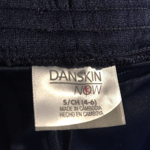 Danskin NowActivewea Pants SzS Straight Legs Drk Blue Side Stripes Pullon - Picture 4 of 8